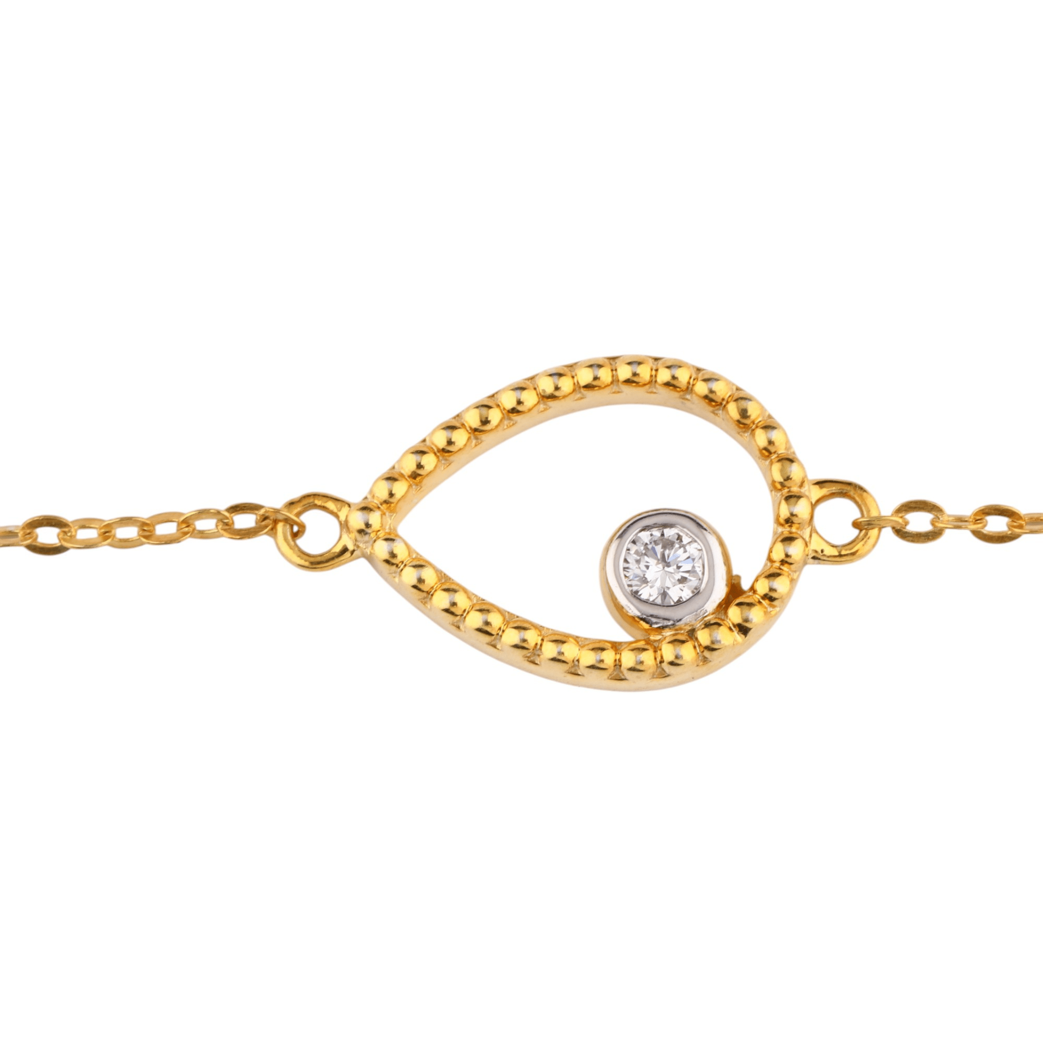 Pear Halo Bracelet
