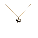 Black Cat Enamel Pendant
