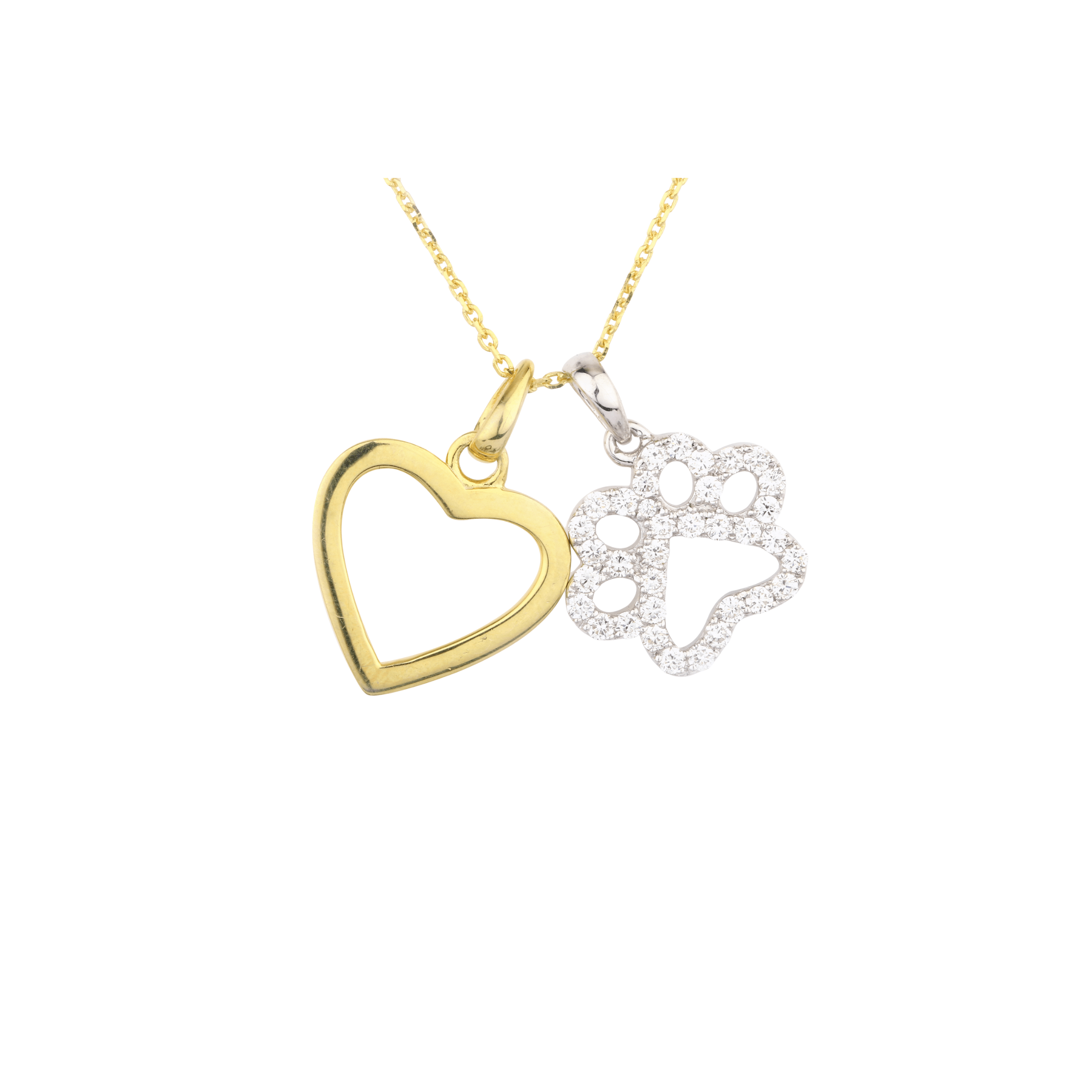 Paw plus Heart Pendant