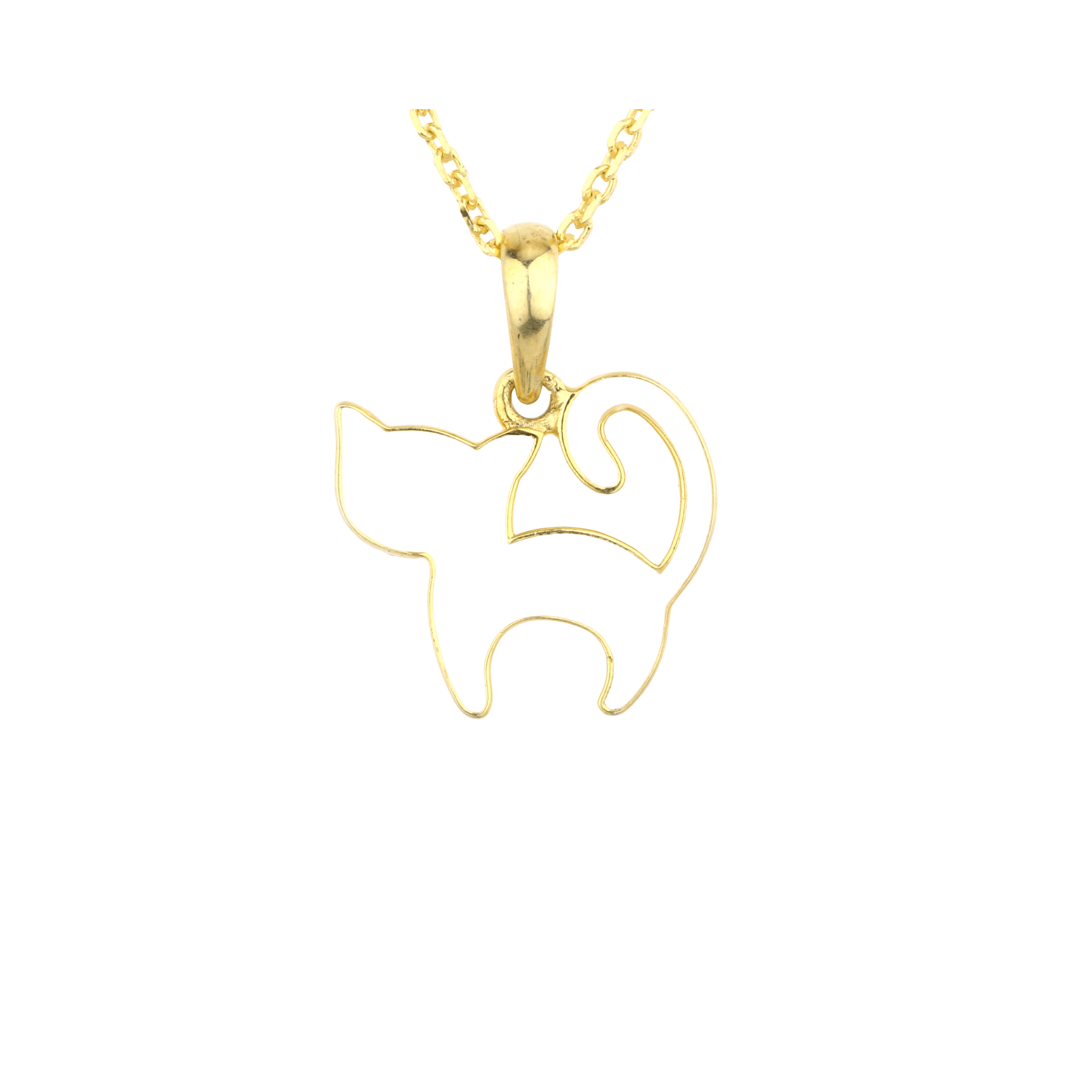 Cat enamel Pendant
