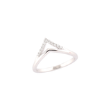 V stud diamond Ring
