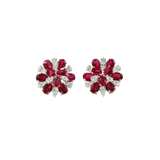 Flower Ruby Earrings