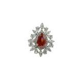 Pink Pear Diamond Ring