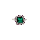 Pink Sapphire Flower Ring