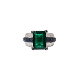 Blend Sapphire Emerald Ring