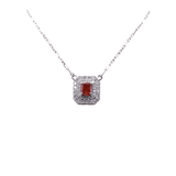 Pink Cushion Diamond Pendant