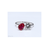 Toe Moe Ruby and Diamond Ring