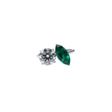 Toe Moe Marquise and Round Ring