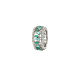 Paraiba and Emerald ring