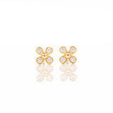 Cross flower earrings